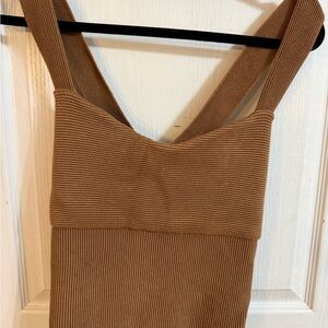 Abercrombie & Fitch Brown Ribbed Tank Top